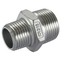 STAINLESS STEEL REDUCING HEX NIPPLE