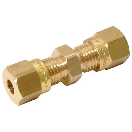 METRIC STRAIGHT COUPLING BRASS